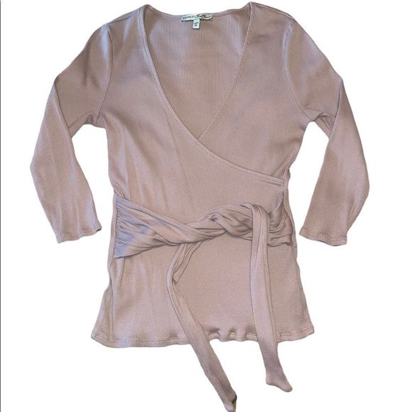 Express Tops - express brand Long sleeve v neck shirt with sash